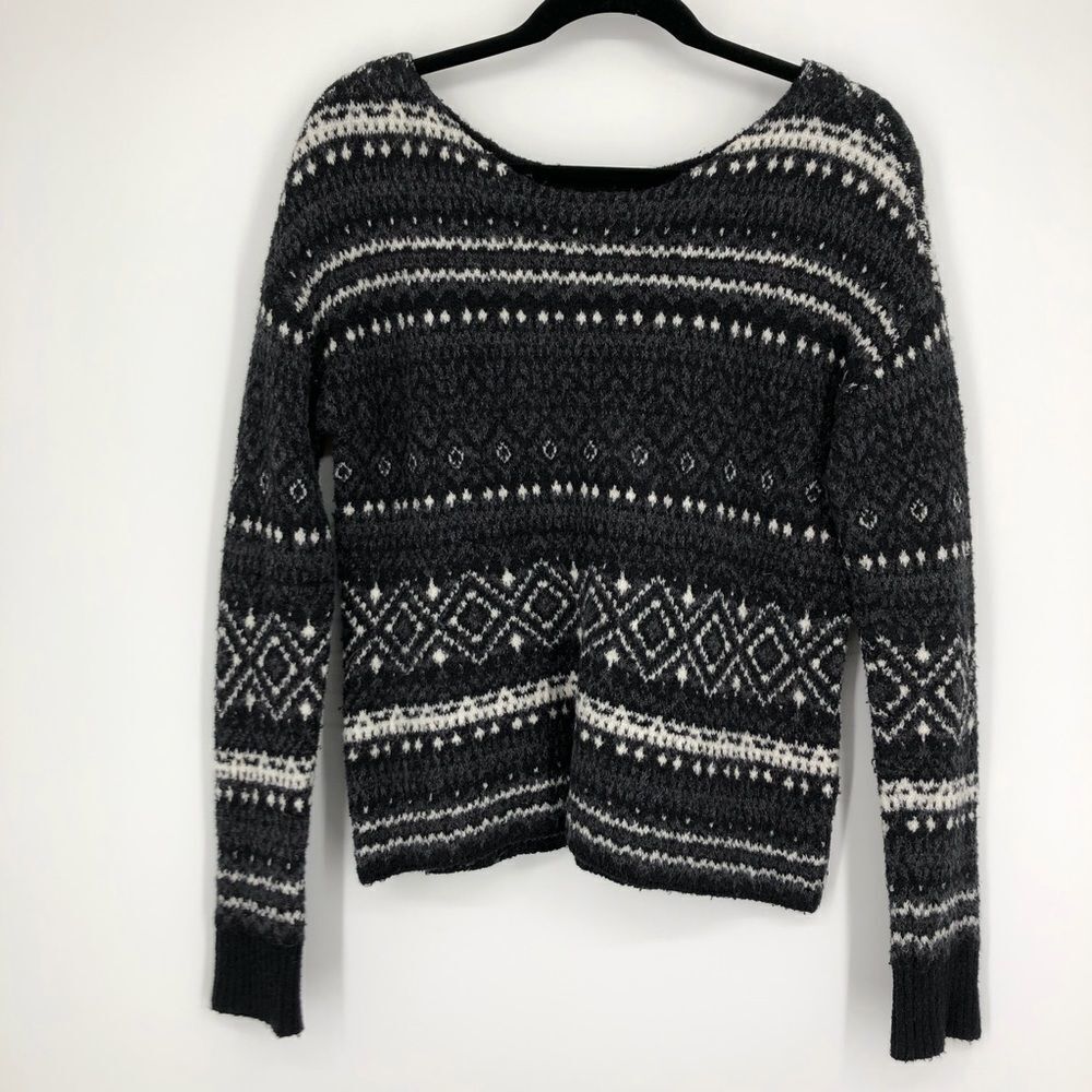 AMERICAN EAGLE Fair Isle‎ Wide Neck Sweater